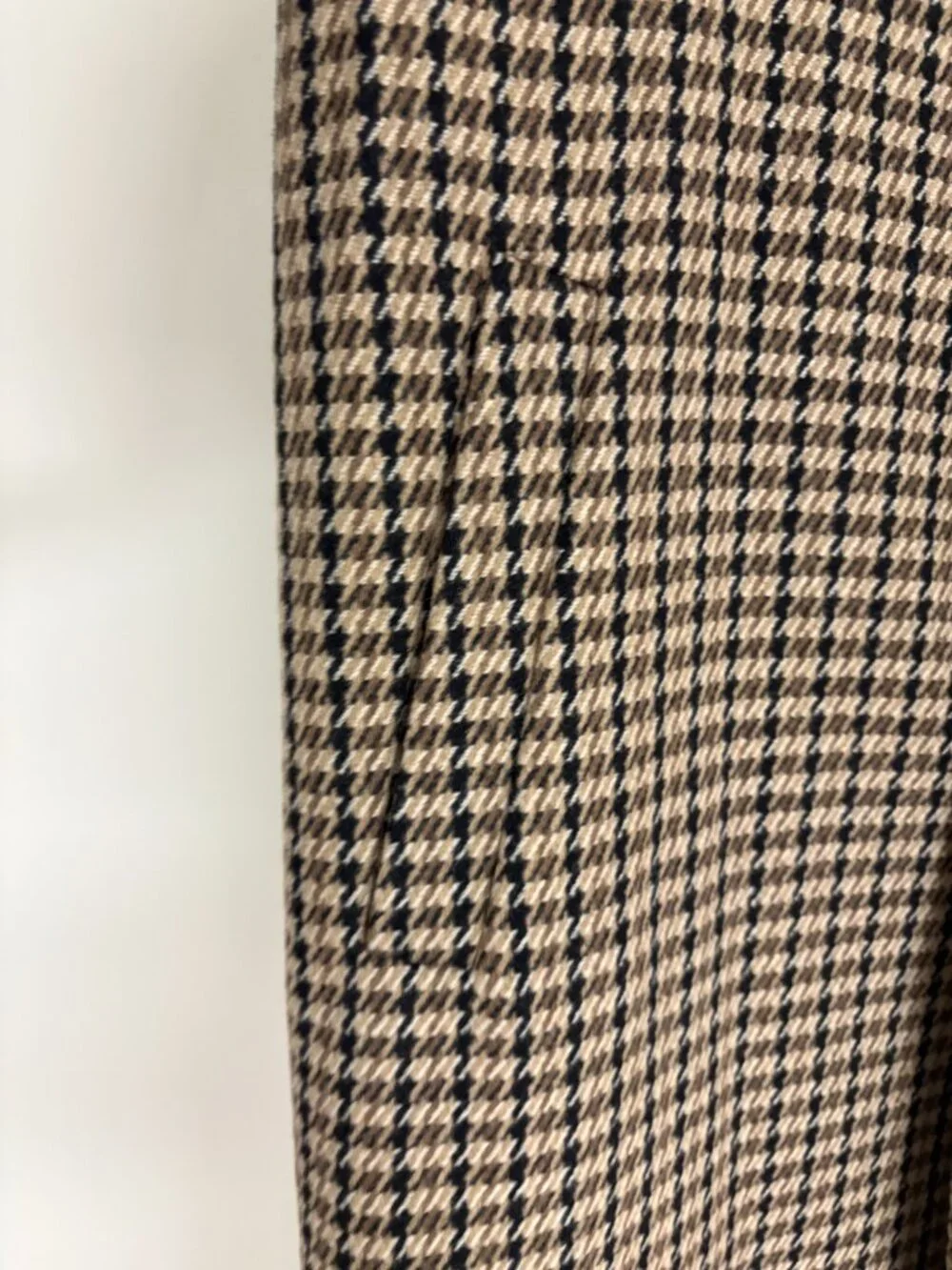 Enzio Men's Winter Overcoat In Houndstooth Pattern Size S